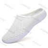 Fashion Couple's Large Size Shoes 2025 Summer Breathable Fly Weave Half Casual Shoes Woman Outdoor Lightweight Slip on Slippers Men