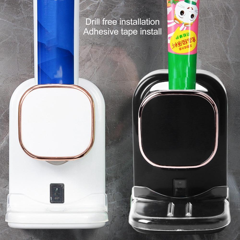White Black Green Toothpaste Squeezer USB Powered Toothbrush Holder Bathroom Washroom