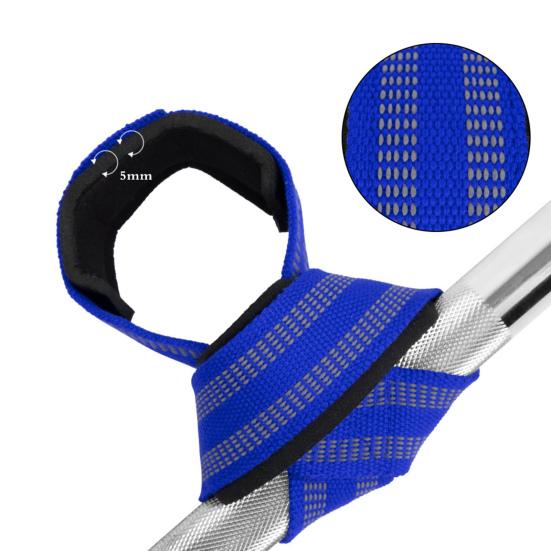 1 Pair Figure 8 Lifting Strap Men Women Anti-Slip Padded Weightlifting Grip Band Bodybuilding Powerlifting Strength Training Gym Deadlifts Wrist Strap