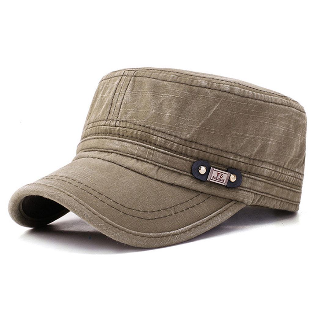 Mens Plain Baseball Cap Adjustable Summer Military Cadet Trucker Combat Sun Hats