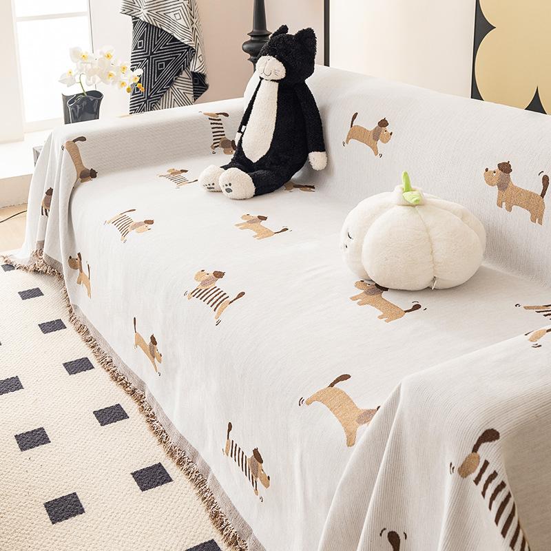 Cartoon Cute Chenille Sofa Towel Four Seasons Universal Non-Slip All-Inclusive Sofa Cover Universal Cover High Sense Cover Cloth