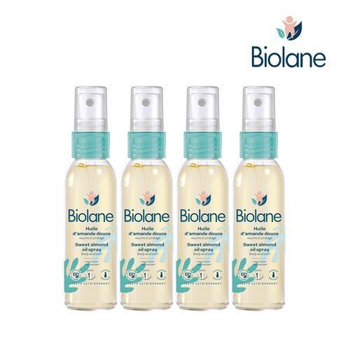 

Biolane Sweet Almond Oil Spray 75ml x4 Highly Moisturizing Baby Massage Newborn Scalp Exfoliation Body Oil_684338