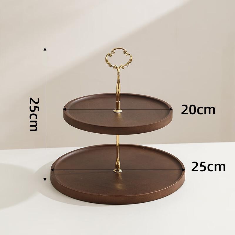 Bamboo Fiber Double-Layer Dessert Stand