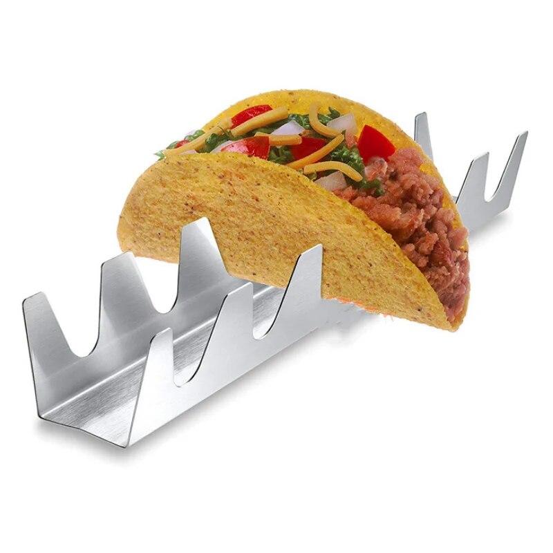 6 Grids Taco Holder Plate Fried Food Cooling Rack Drain Tray  Pancake Prepare Shelf Pizza Pie Display Stand Kitchen Gadget