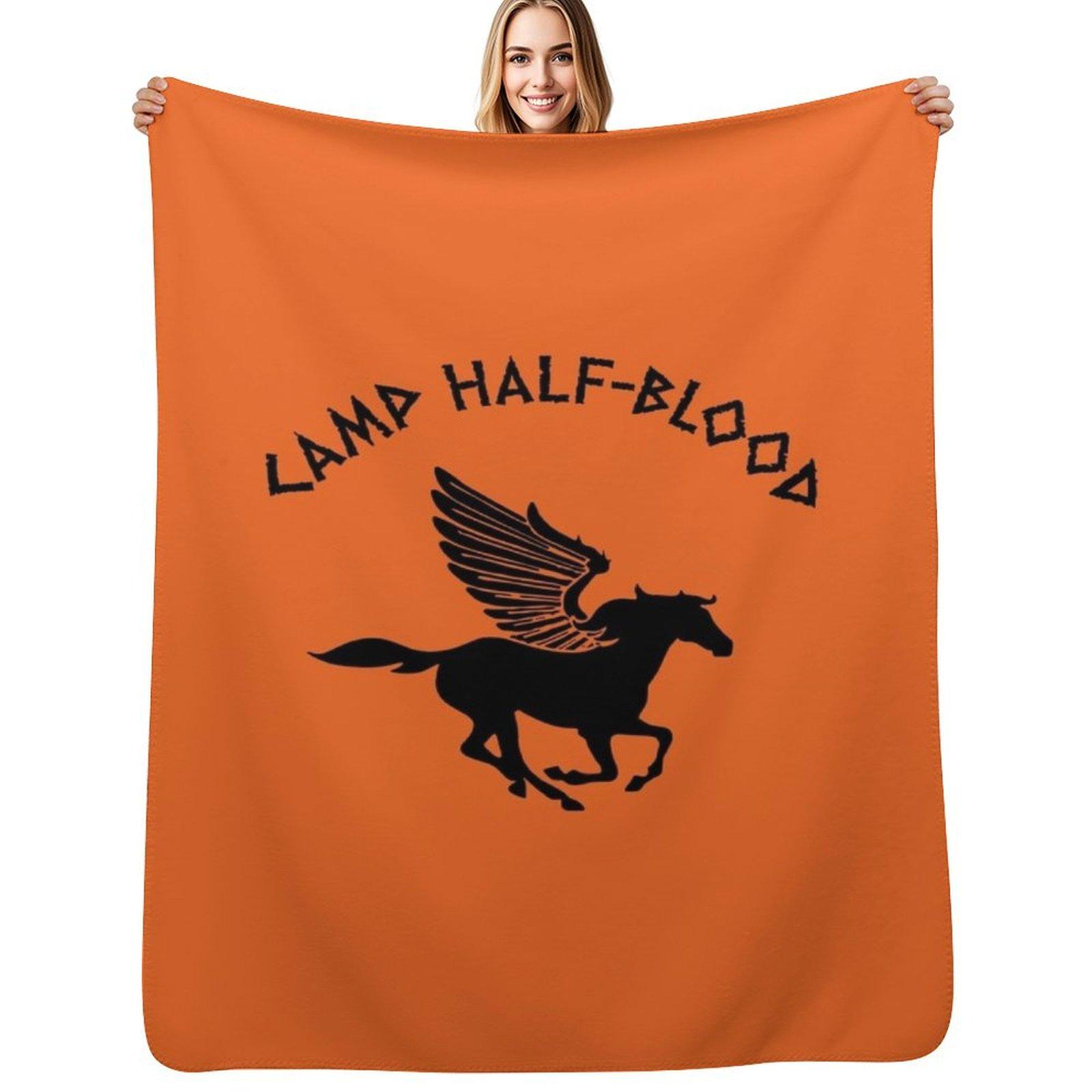 Camp half blood Throw Blanket Wrinkle Resistant Lightweight Blanket Size: 75*100cm, Weight: 230 GSM