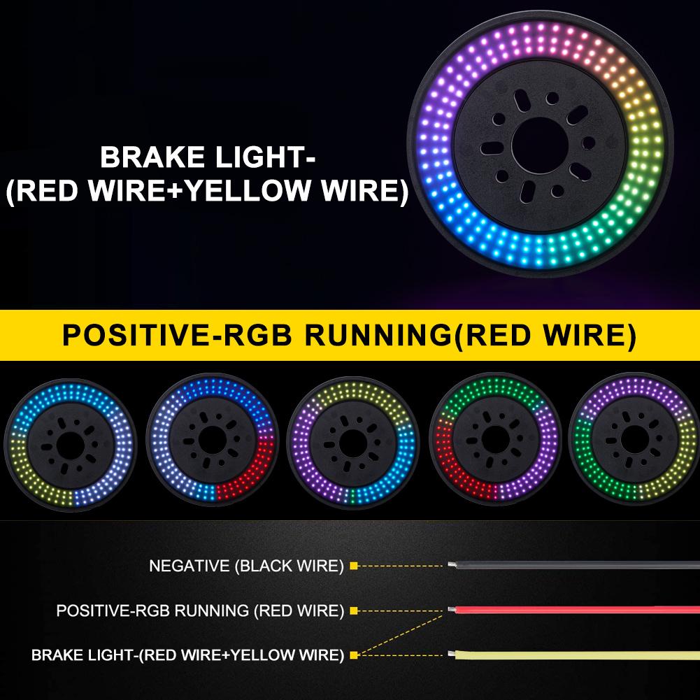 RGB náhradní pneumatika přídavné brzdové světlo měnící barvu LED třetího brzdového světla pro Jeep Wrangler 2007-2017JK JKU 2018-2020 JL