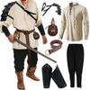 Halloween Mens Renaissance Costume Suit Accessories Medieval Pirate Shirt Cosplay Props