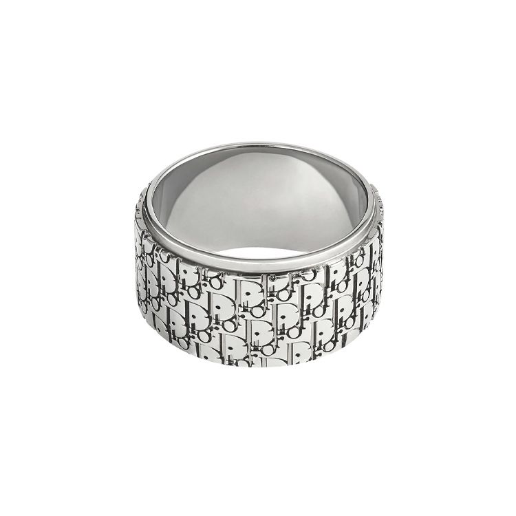 Dior Logo Pattern Engraved 925 Silver Ring Unisex rings R0893HOMST-D990