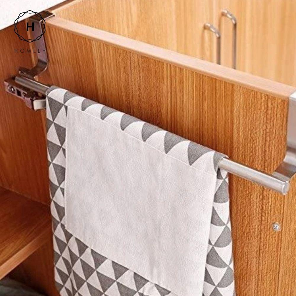 Homlly Basic Over Cabinet Door Stainless Steel Towel Bar Holders