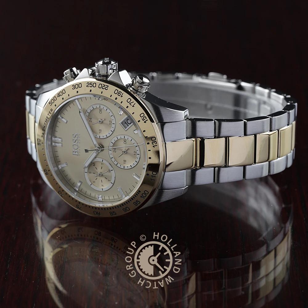 BOSS Novia Beige Metall Bicolor Damen Quarz Uhr 1502618