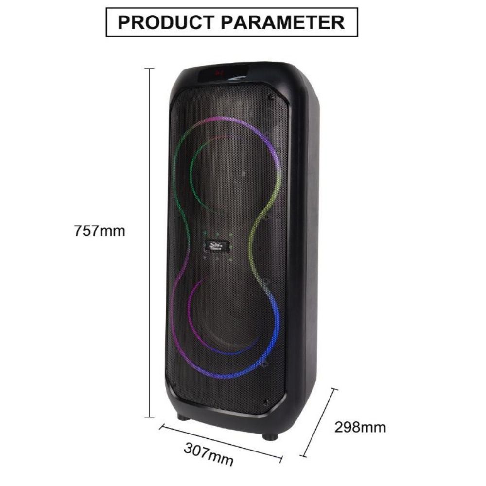 RGB Light Charging Karaoke Set with Wireless Microphone Big Speaker New Bluetooth Speaker