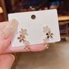 New Exquisite Zircon Flower Drop Earrings For Women Korean Elegant Luxury Long Tassel Earring Girls Party Temperament Jewelry