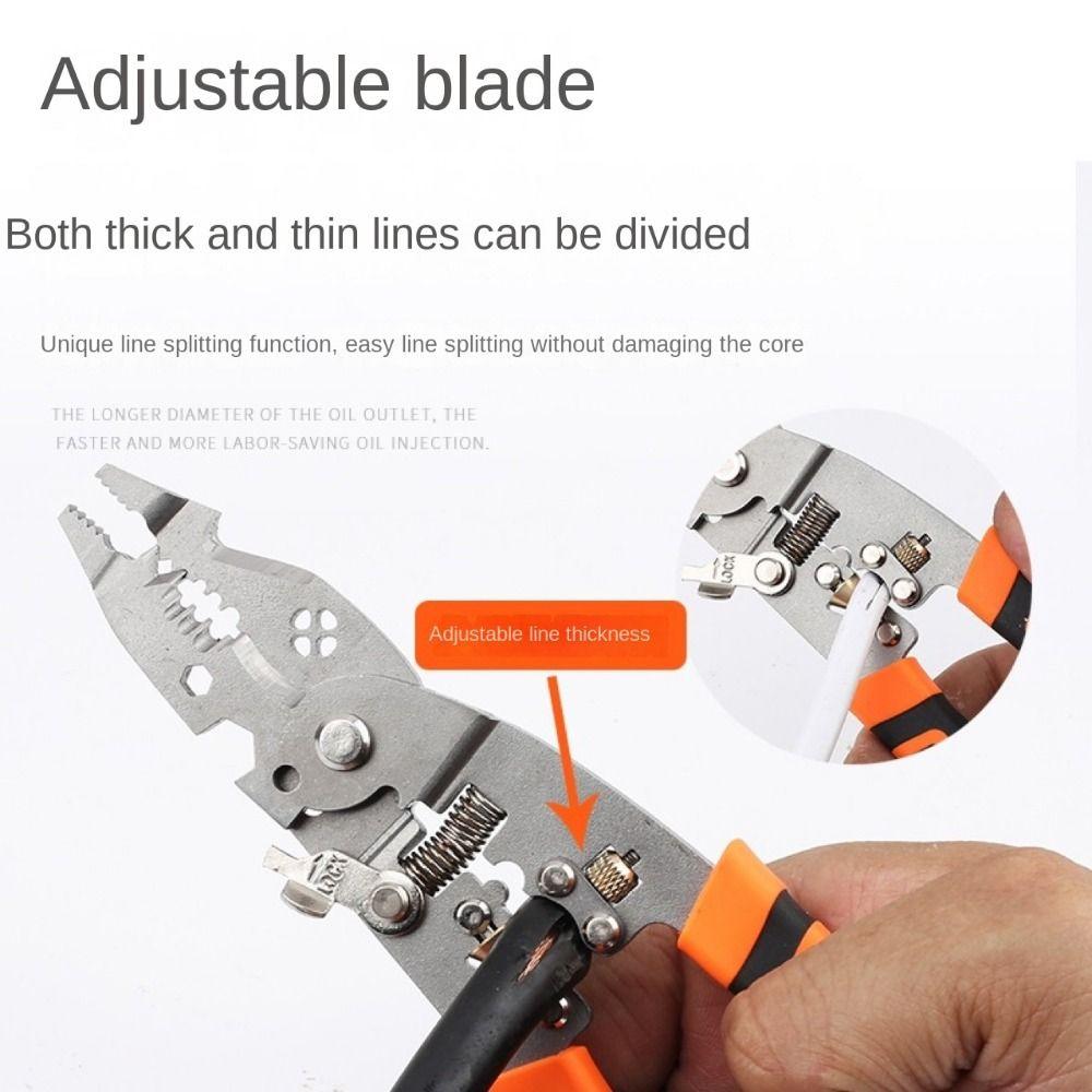 10 In 1 Wire Stripper Carbon Steel+Soft Plastic Crimpper New Thread Cutting Pliers