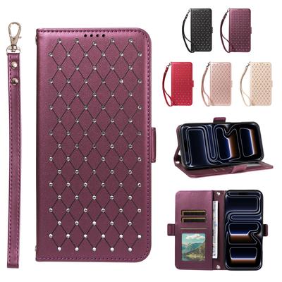 Phone Case for Samsung Galaxy A26 A16 A17 A36 A56 M56 A37 A57 Bling Leather Phone Case with Lanyard Flip Wallet Stand Cover