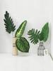 Artificial Monstera Leaves Hawaiian Style Jungle Wedding Birthday Party Decoration Hotel Dinner Table Decor Fake Plant Walls