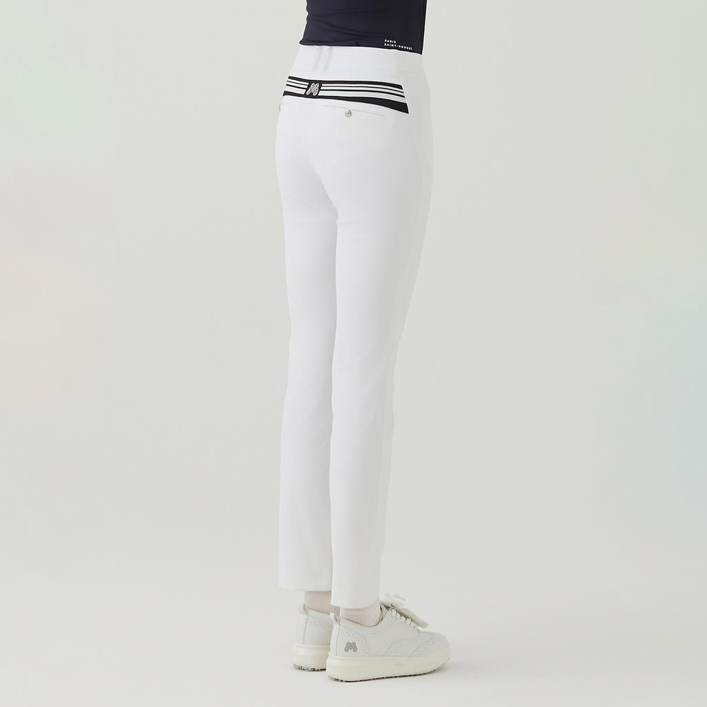 MARTINE GOLF Band Logo Slim Fit Pants_O/White