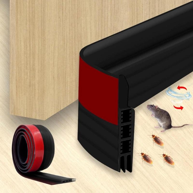 Door  Sweeps Seal Strips with Soundproof Designings Effective Noise Blocking Self Adhesive Sealing for Indoor Environment