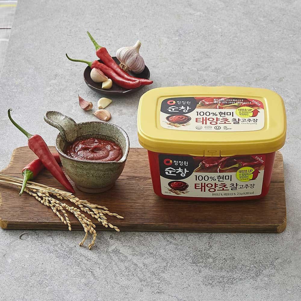 Chungjungone Sunchang Brown Rice Sun-Dried Chili Paste Gochujang Spicy Savory Korean Seasoning 3kg