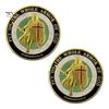 Armor of God Coin 1.57" Diameter Metal Souvenir Coin Put on The Whole Armor of God Double-Sided Armored Soldier Challenge Coin for Military Church