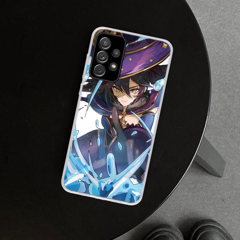 Genshin Impact Mona Girl Phone Case for Samsung Galaxy A17 A16 A26 A36 A56 A57 A37 A15 A25 A35 A55 A14 A24 A34 A54 A13 A23 A33 A