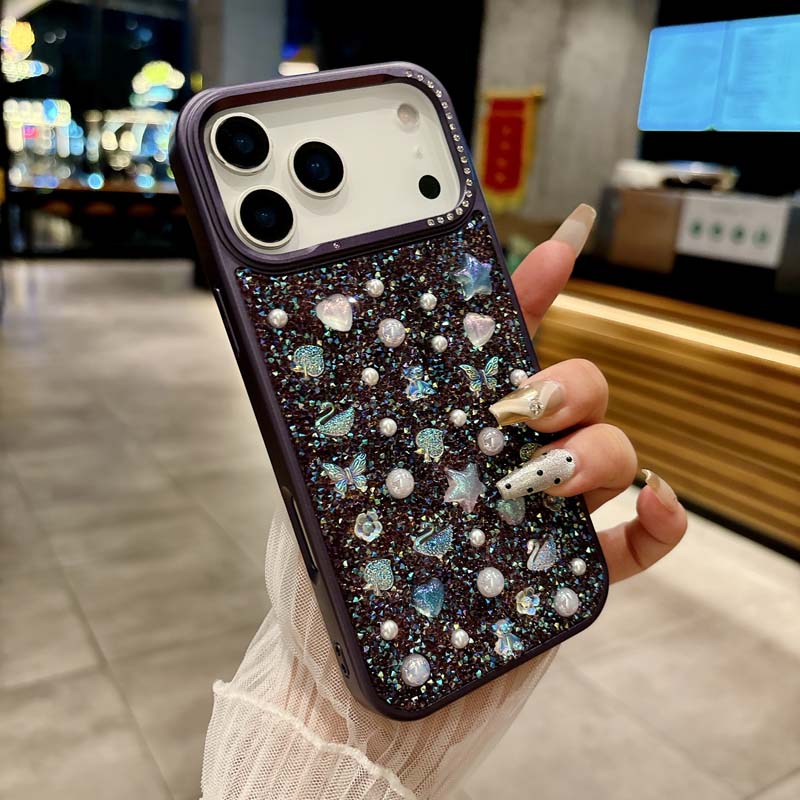 Per iPhone 17 ProMax Custodia Lussuosa Full Glitter Diamante per iPhone 17 Air 16 15 13 14 Pro Max 17Pro Cover Antiurto Caque