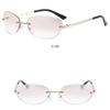 Women's Sunglasses Sun Protection UV Protection Fashion Retro Y2g Future Sense Frameless Oval Sunglasses Street Shot Stylish Glasses