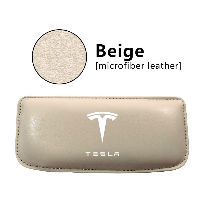 Car Interior Pillow Comfortable Elastic Cushion Leather Knee Pad Car Styling For Tesla Model 3 Model S Model X Model Y Roadster Performance