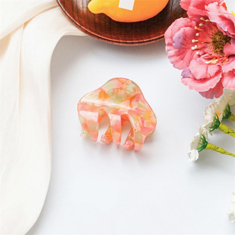 5.5CM Hot Sale  Fashion Hair Accessories Custom Women Hair Clip Candy Color Small Acetate Cloud Hair Claw