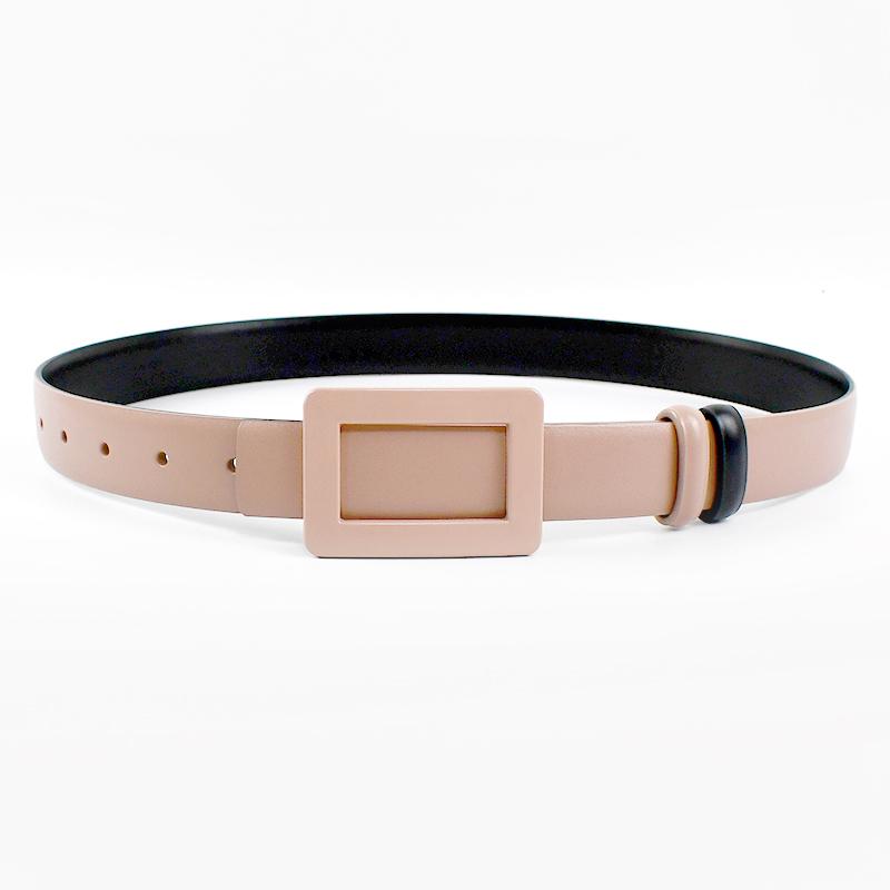 

Deepeel 2.8*105cm Women Fashion Genuine Leather Belt Solid Color Waistband Jeans Dress Decoration Designer Belts Accessories 105CM розовый