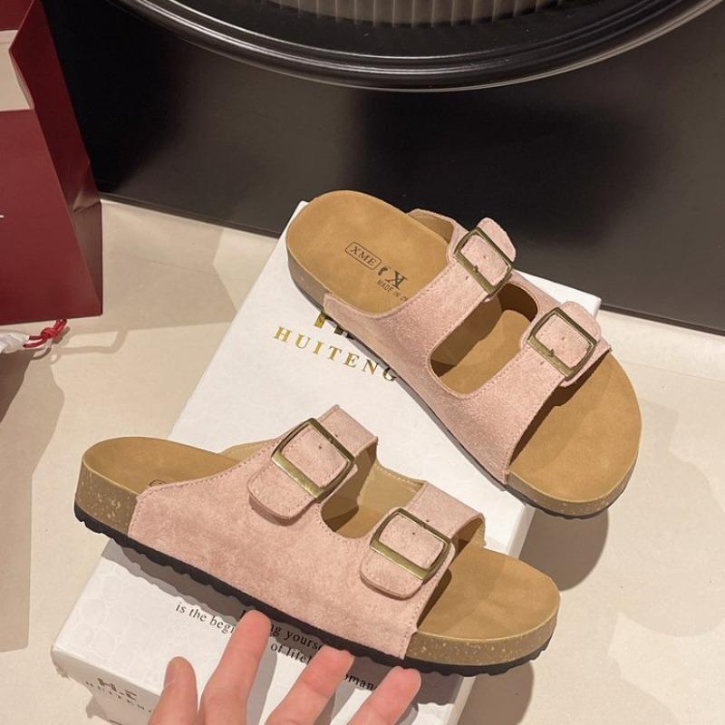 Daily Casual Summer New Thick-soled Outer Wear Cool Slippers Lazy Word Beach Slippers Women