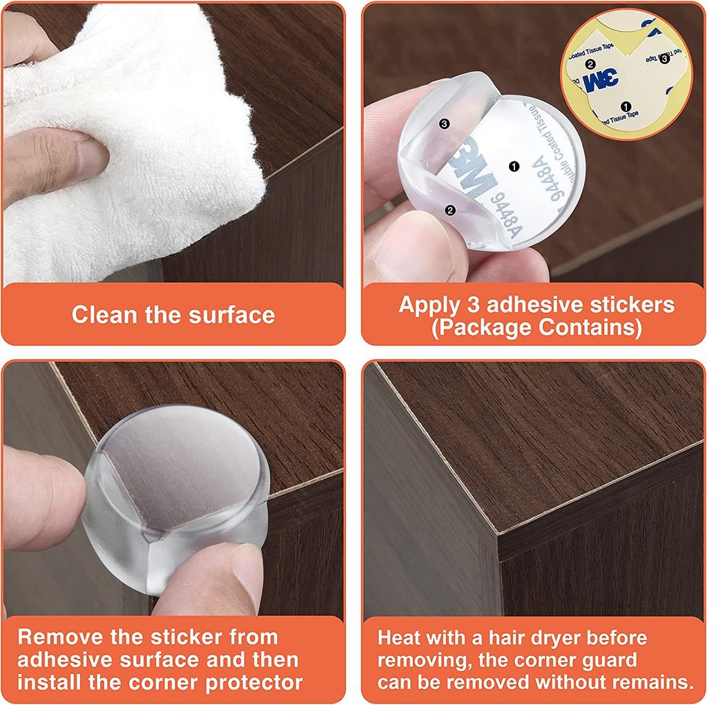 Buy 12pcs Baby Satety Table Corner Protectors Furniture Corner and
