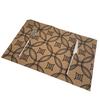 Vintage Letter Placemat Waterproof Heat-Resistant Non-slip Heat Insulation Dishwasher Safe Rectangle Dining Table Protection Decoration Pad