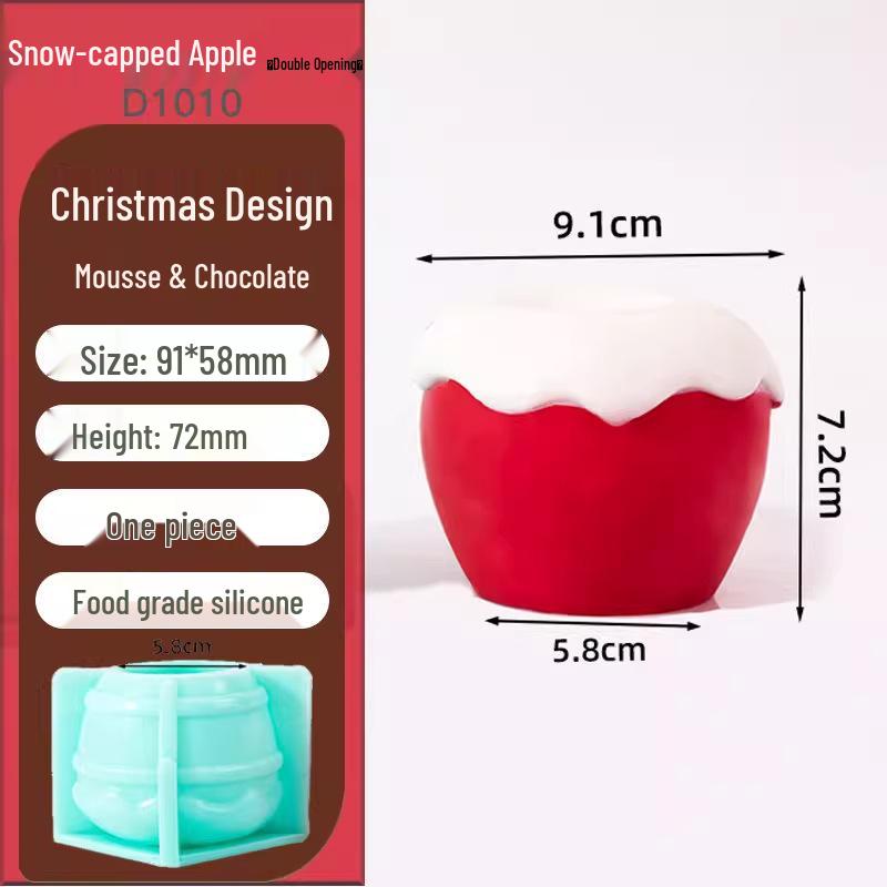 Silicone Christmas Sleigh Mold: Food-Grade Chocolate Shells for Fun Festive Cake and Mousse Decorations