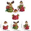 Plush Festive Christmas Santa Snowman And Reindeer Apple Candy Bags For Holiday Decor