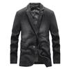 Men's Youth Denim Suit Jacket - Handsome Business Casual, Spring/Autumn Fitted Design.