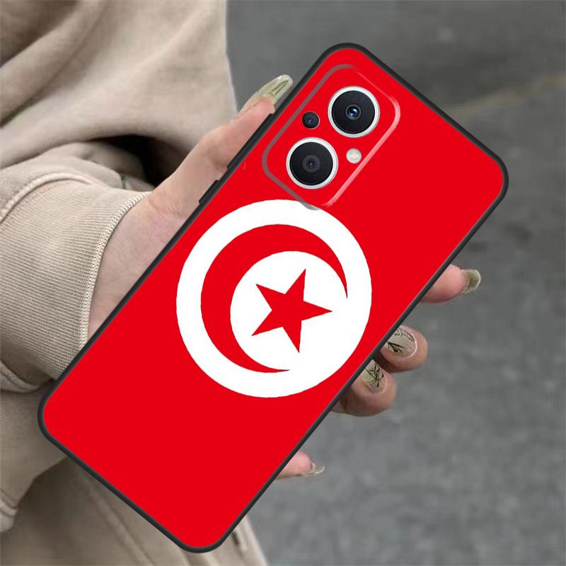 Tunisia Flag Map Case For OPPO Reno 11 11F 10 Pro 4Z 5Z 8T 5 6 7 8 Lite OPPO Find X5 X6 Pro X2 X3 Lite Cover