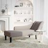 VidaXL Chaise Longue Avec Accoudoir Droit Taupe Tissu, Fauteuil, Fauteuil De Détente, Chaise Longue Rembourrée, Fauteuil De 4009803