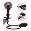 Inflatable Anal Plug with Steel Ball Anal Pull Ball Masturbator Adult Sex Toys Silicone Tail Plug Slave