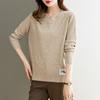 Fall Winter Women Plus Size Sweater Loose Short Pullover Knitwear Sweater Jacquard Crew Neck Stretch Jumper Knit Top