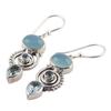 Fray Wish New Blue Topaz Drop Earrings for Women - Creative Rotating Waterdrop Pear Shape