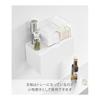 Yamazaki Jitsugyo Film Hook Paper Towel Dispenser White Main Unit: W26 x D13.6 x H13.6cm Tower Paper Towel Case Paper Towel Holder Easy to Remove