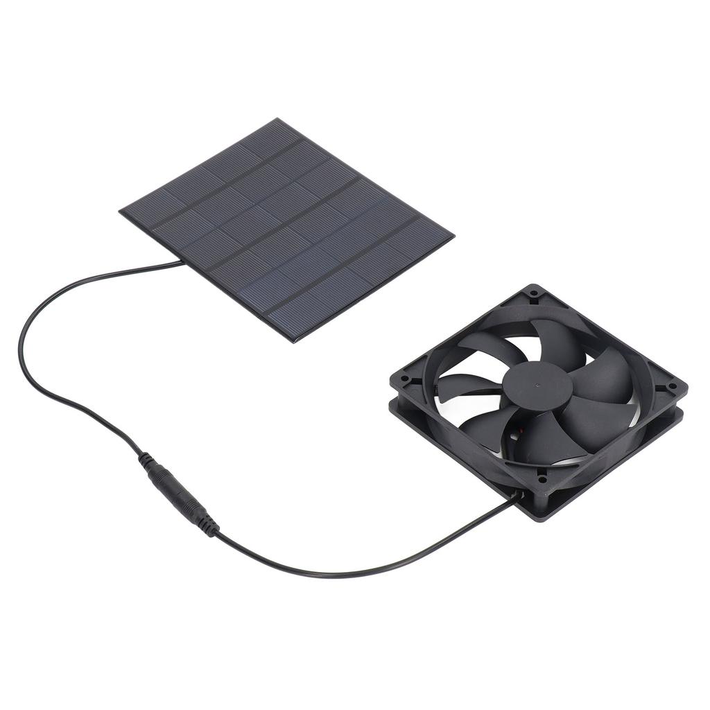 Solar Panel Powered Fan Portable 3.5W 6V Solar Exhaust Fan for Chicken Dog Pets Houses Outdoor Camping