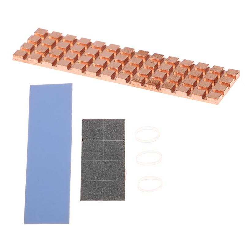1 Set Computer Cooler Copper Radiator Accessory PC Notebook SSD Heat Sink For M.2 2280 PCI-E NVME With Thermal Pad Heatsink