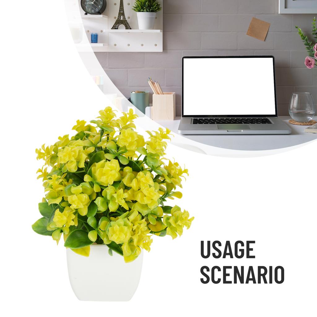 Fake Potted Plant Artificial Bonsai Home Bedroom Floral Decor Lively Plastic 15*16cm 19 Mesh Beautiful Courtyards Families