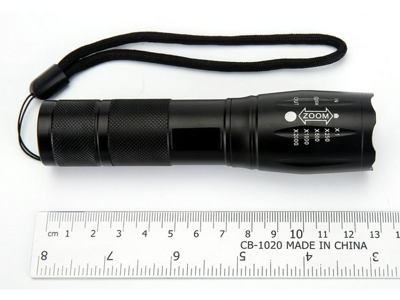 Cross-border USB Rechargeable LED Flashlight T6, Telescopic Focus, Aluminum Alloy, Waterproof, High-Intensity for Outdoor Use.