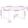 VidaXL Table Basse Cadre en O, Table d'Appoint, Bout de Canapé, Meuble de Salon Salle de Séjour, 70x70x40,5cm Bois de Pin 3282727