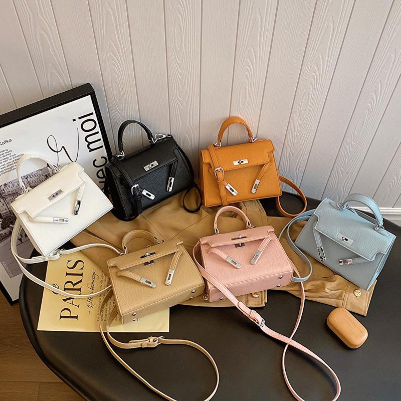 Håndveske Dame Mote En Skulder Crossbody Liten Firkantet Veske