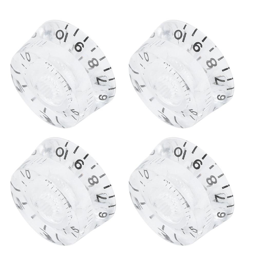 4Pcs Acrylic Bass Knobs Electric Guitar Volume Control Potentiometer Hat Guitar Accessories