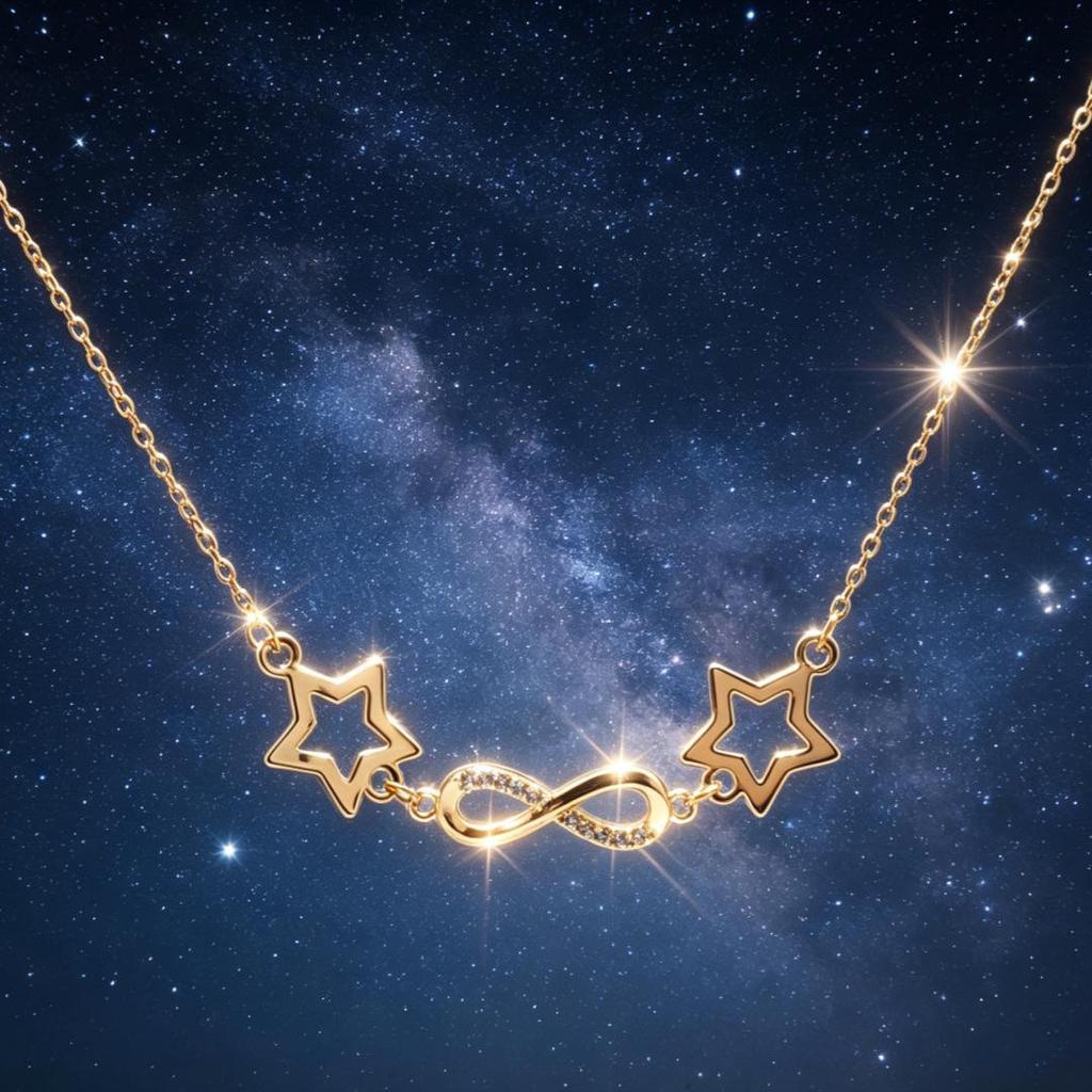 Exquisite Möbius Ring Figure 8 Necklace - Women's High-End Versatile Ins Style Clavicle Chain