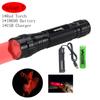 5000LM Led Hunting Flashlight Tactical Green/RED Weapon Light Outdoor Camping/Hiking/Hunting Torch+18650+Charger